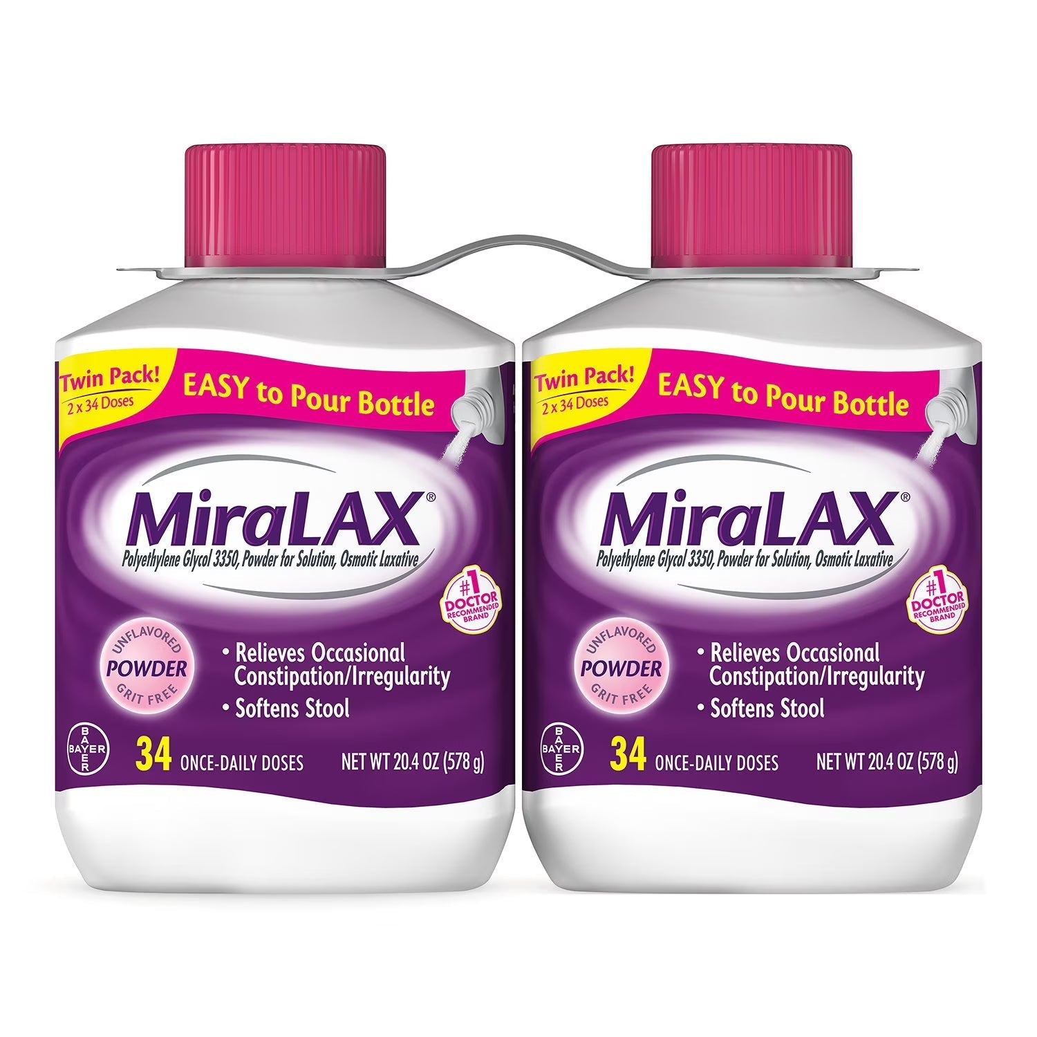 미국 변비약 추천, 미라랙스 , 미라렉스 MiraLAX 34회분 2개입 복용법과 효과