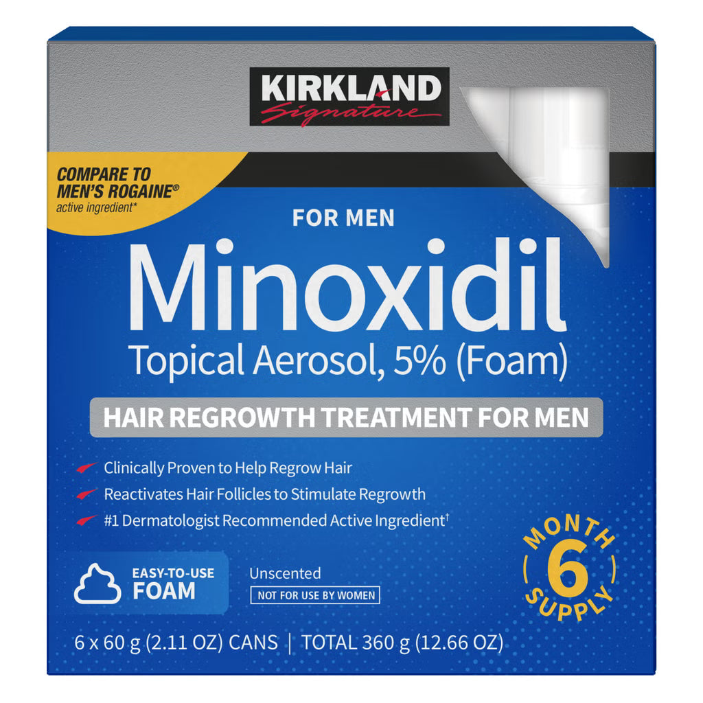 커클랜드 시그니처 미녹시딜 폼 5% 남성용 60g 6개 6개월분 Kirkland Signature Minoxidil Foam