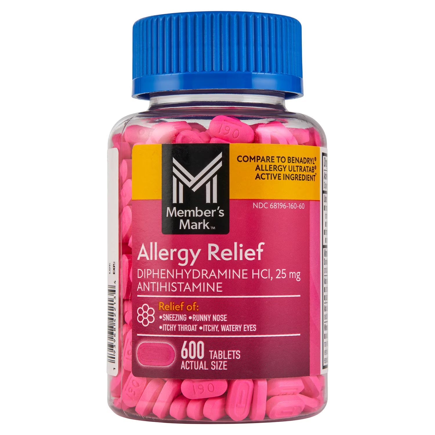 Member’s Mark 미국 알레르기약 디펜히드라민 25mg 콧물 재채기 항히스타민제 600정