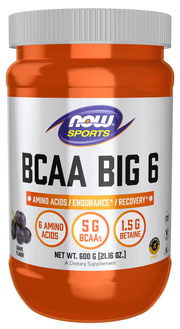 나우푸드 BCAA 빅 6 포도맛 파우더 – 지구력·회복을 위한 아미노산 블렌드