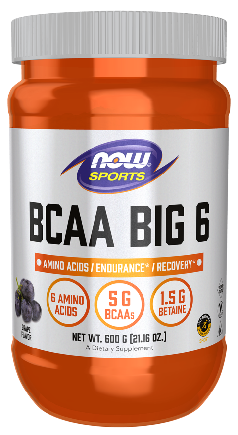 나우푸드 BCAA 빅 6 포도맛 파우더 – 지구력·회복을 위한 아미노산 블렌드