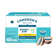 카메론스 브렉퍼스트 블렌드 싱글서브 컵 100 ct – 가볍고 산뜻한 아침 커피
