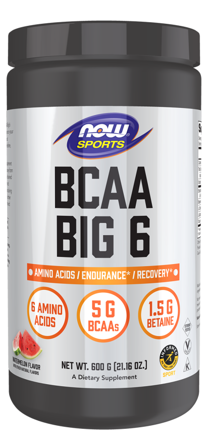 나우푸드 BCAA 빅 6 수박맛 파우더 – 근손실 방지·빠른 회복을 돕는 운동 중·후 아미노산 보충제