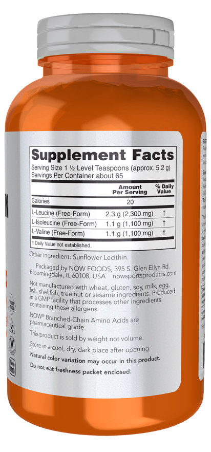 나우푸드 BCAA 12 oz 파우더 – 운동 후 근육 회복·지구력 폭발 아미노산 포뮬러