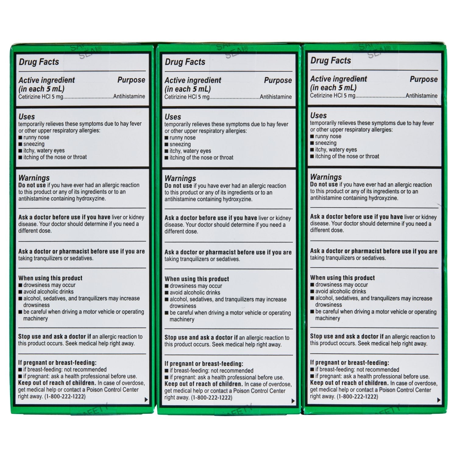 칠드런스 제이텍 알레르기 시럽 포도맛 4oz × 3 — 어린이용 항히스타민