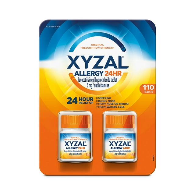 엑시잘(Xyzal) 24시간 알레르기 정제 110정 — 밤까지 지속되는 알레르기 케어