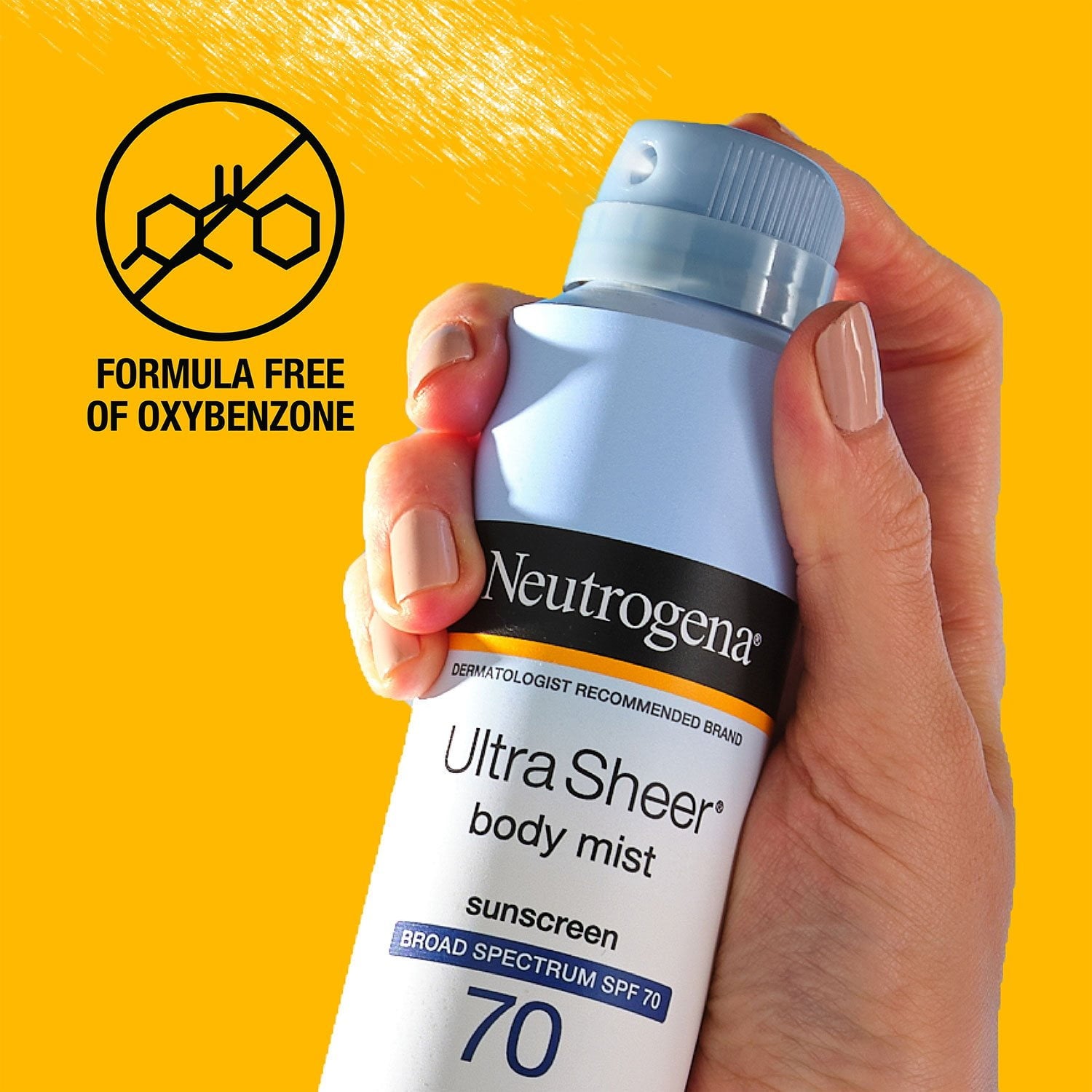 뉴트로지나 울트라 쉬어 바디 미스트 SPF 70 5 oz × 3 – 강력한 바디 선스프레이