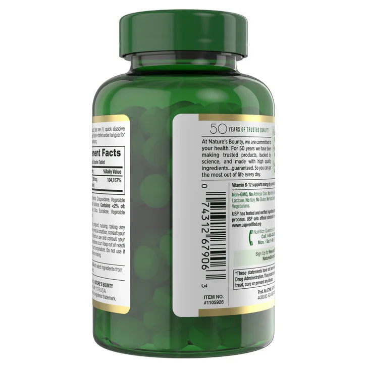 네이처스 바운티 비타민 B-12 2500mcg, 300정 (퀵 디졸브)