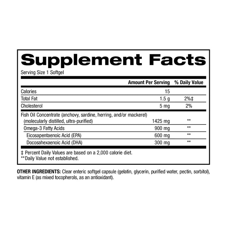 트루네이처 트리플스트렝스 오메가3 900mg – 심혈관·뇌·눈 건강 지원, 200소프트젤