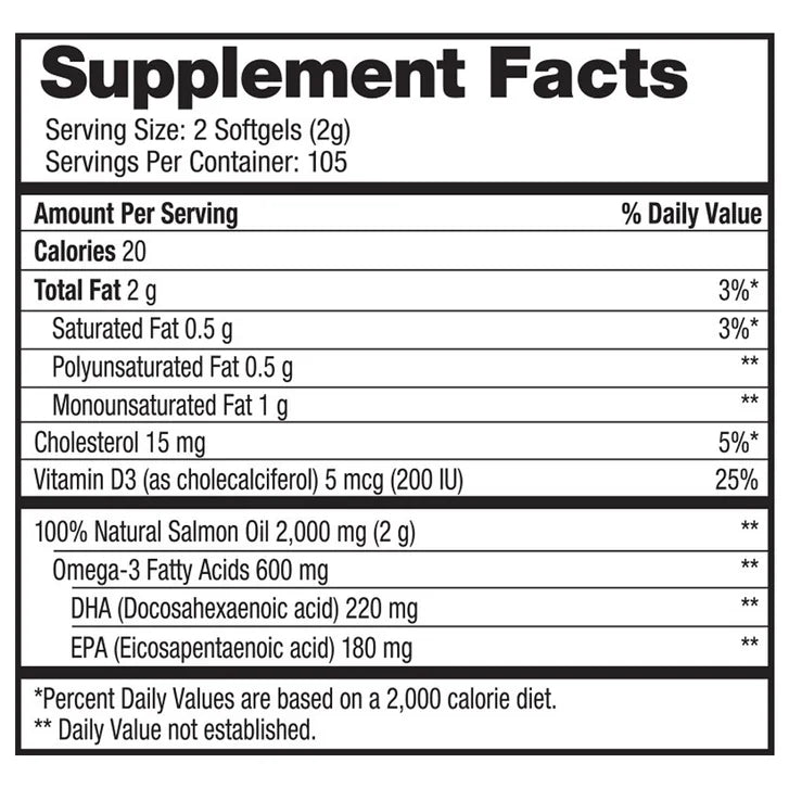 퓨어 알래스카 오메가 와일드 연어 오일 1000mg – 심장·관절·항산화, 210소프트젤