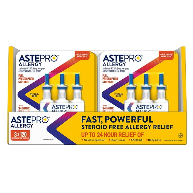 아스테프로 성인 비강 스프레이 120ml × 3 — 비염 증상 빠른 완화