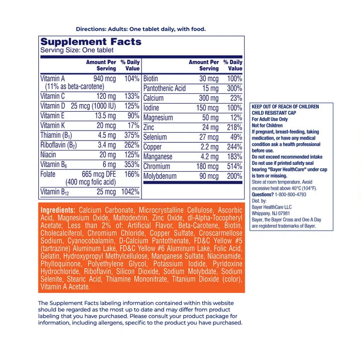 원어데이 여성용 50대 이상  멀티 종합 비타민 300정