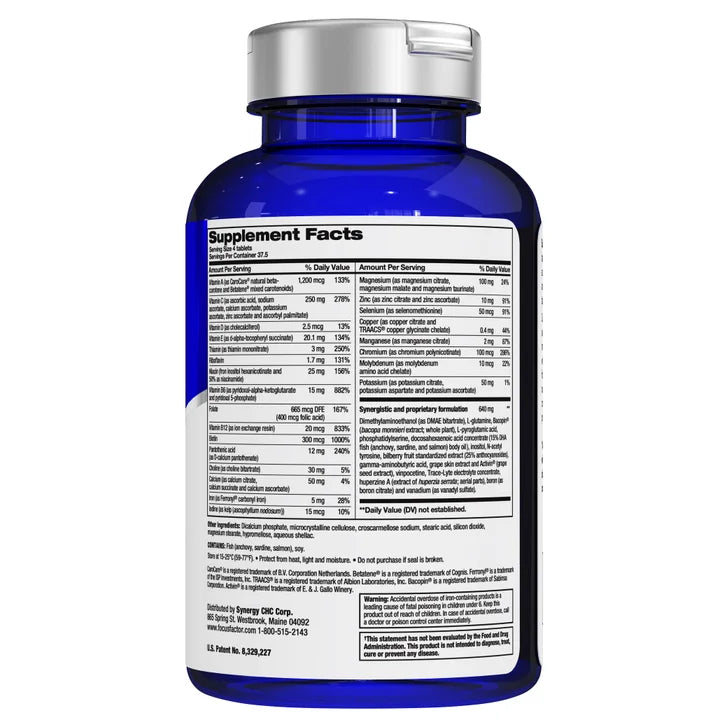 포커스팩터 브레인 뉴트리션 – 기억력·집중력·뇌 기능 개선, 180정