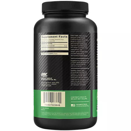 Optimum Nutrition Micronized Creatine Powder – Unflavored (10.5 oz. / 60 Servings)