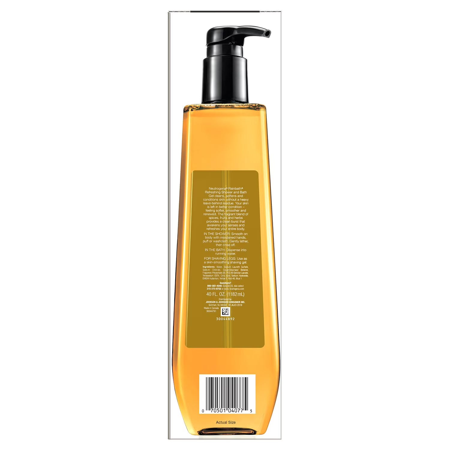 뉴트로지나 레인배스 리프레싱 샤워 & 바스 젤 오리지널 40 fl. oz. – 상쾌한 향과 깔끔한 세정감이 특징인 샤워·목욕 겸용 바디 클렌저