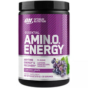 옵티멈 뉴트리션 에센셜 아미노 에너지 콩코드 그레이프 9.5 oz., 30 Servings – 아미노산과 카페인 함유 에너지 파우더