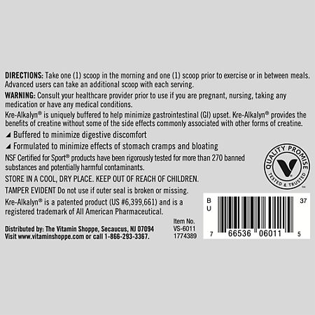 True Athlete Kre-Alkalyn Powder – NSF Certified – Unflavored (7.05 oz./200 Servings)