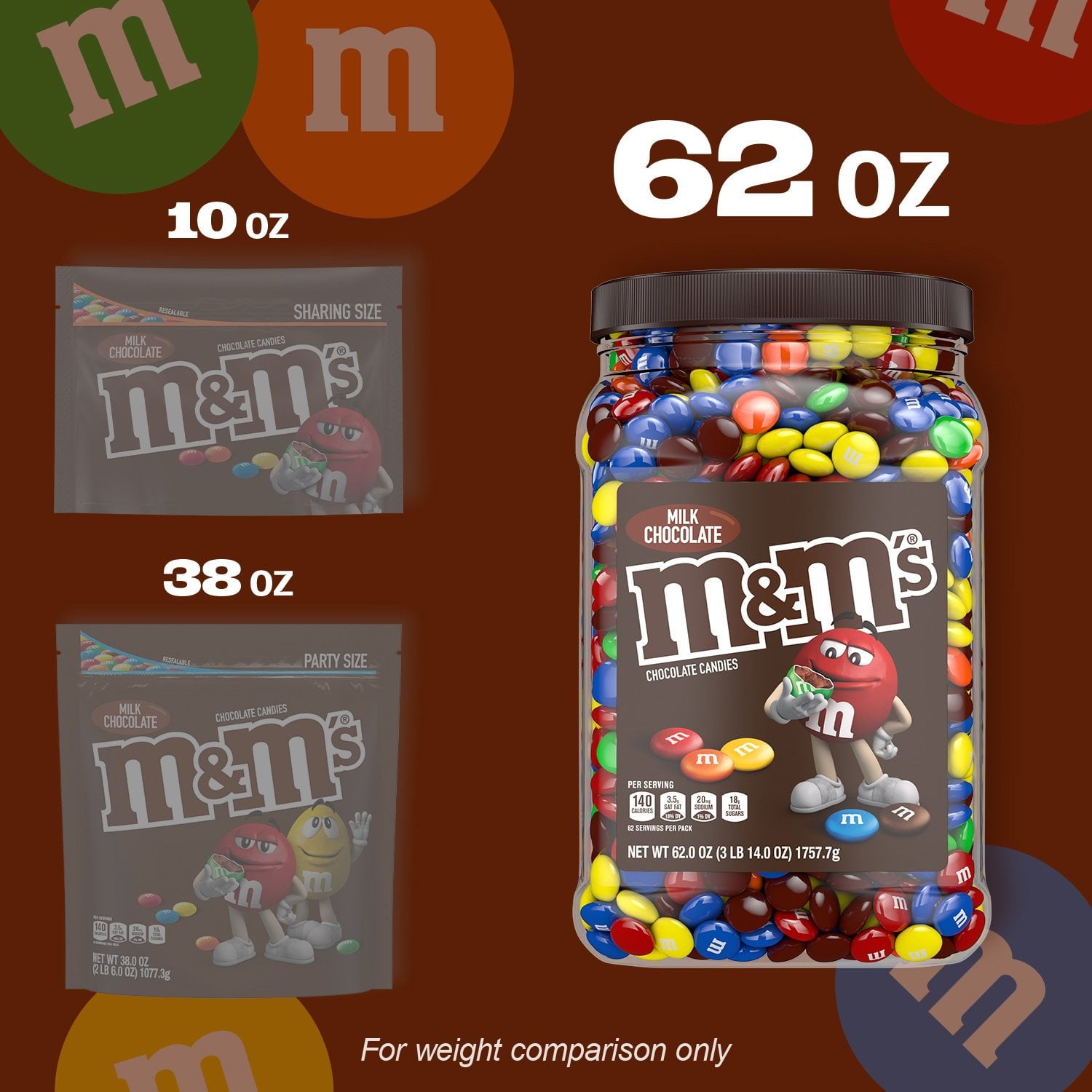 엠앤엠 밀크 초콜릿 캔디 62oz — 클래식 M&M 대용량