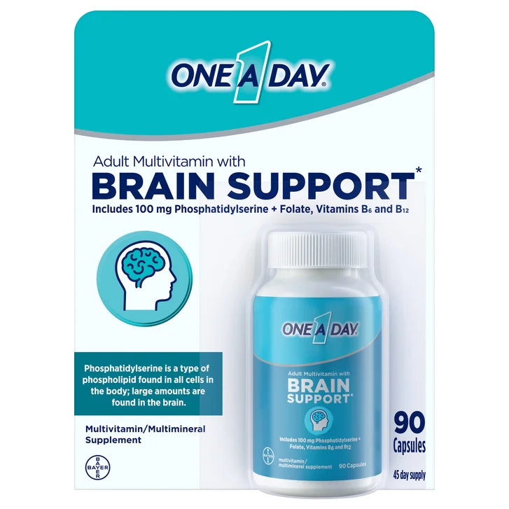 원어데이 멀티비타민 브레인 서포트 – 종합 영양 + 기억력·집중력 강화, 90캡슐