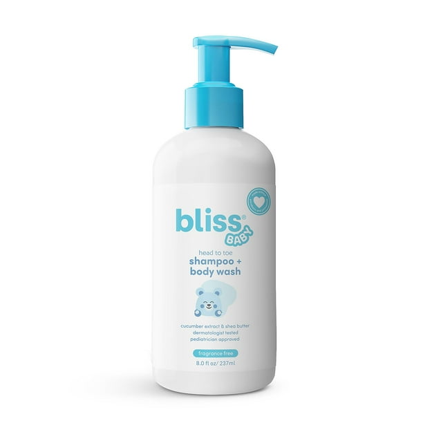 블리스(Bliss) 베이비 배스 번들 2-in-1 샴푸+바디워시 & 로션 8oz × 2 — 저자극 보습 케어