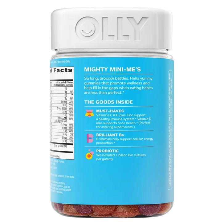 올리 키즈 멀티비타민 & 프로바이오틱 160구미 – 장 건강 포함 키즈 비타민