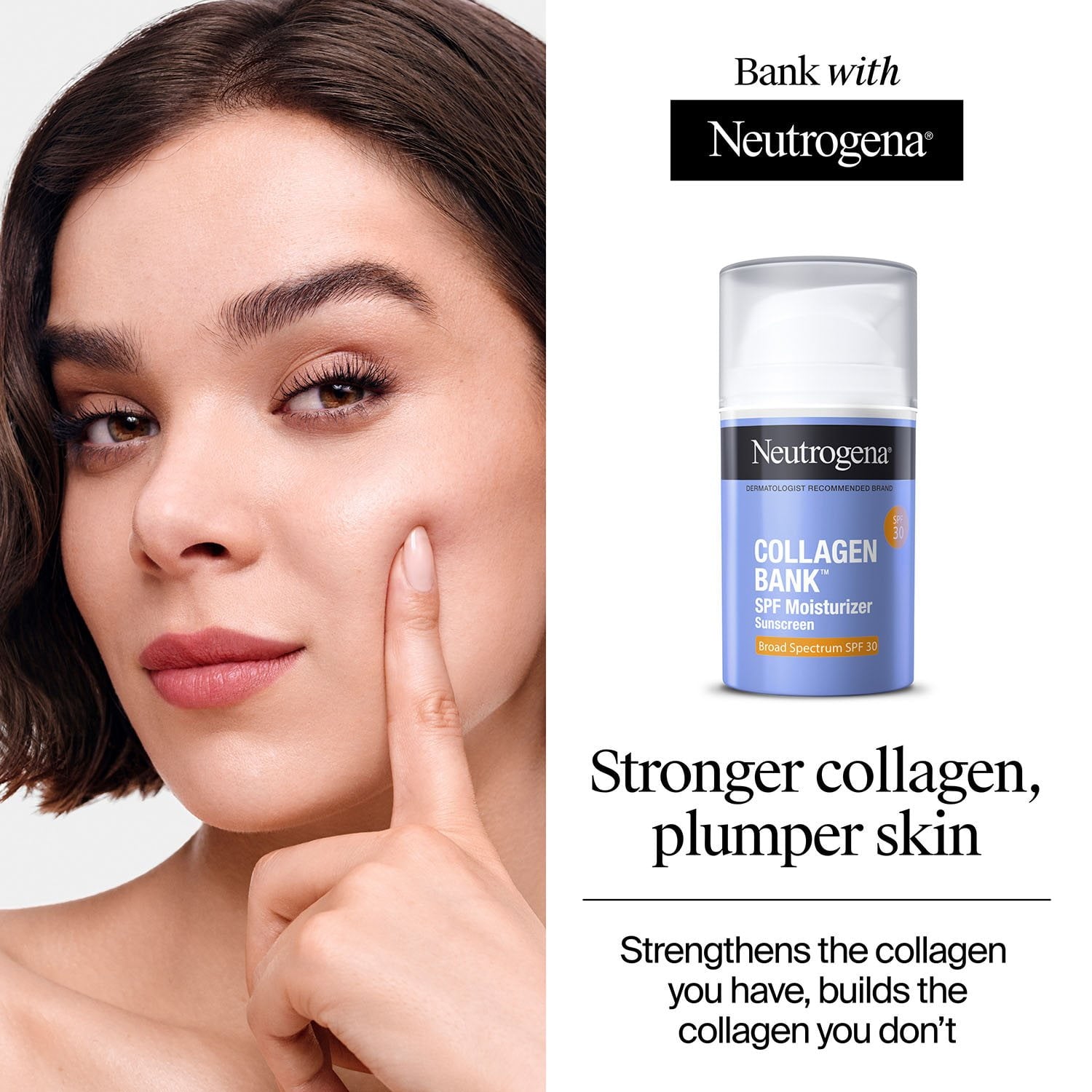 뉴트로지나 콜라겐 뱅크 모이스처라이저 선스크린 SPF30 2 fl. oz × 2 – 보습과 자외선 차단을 동시에