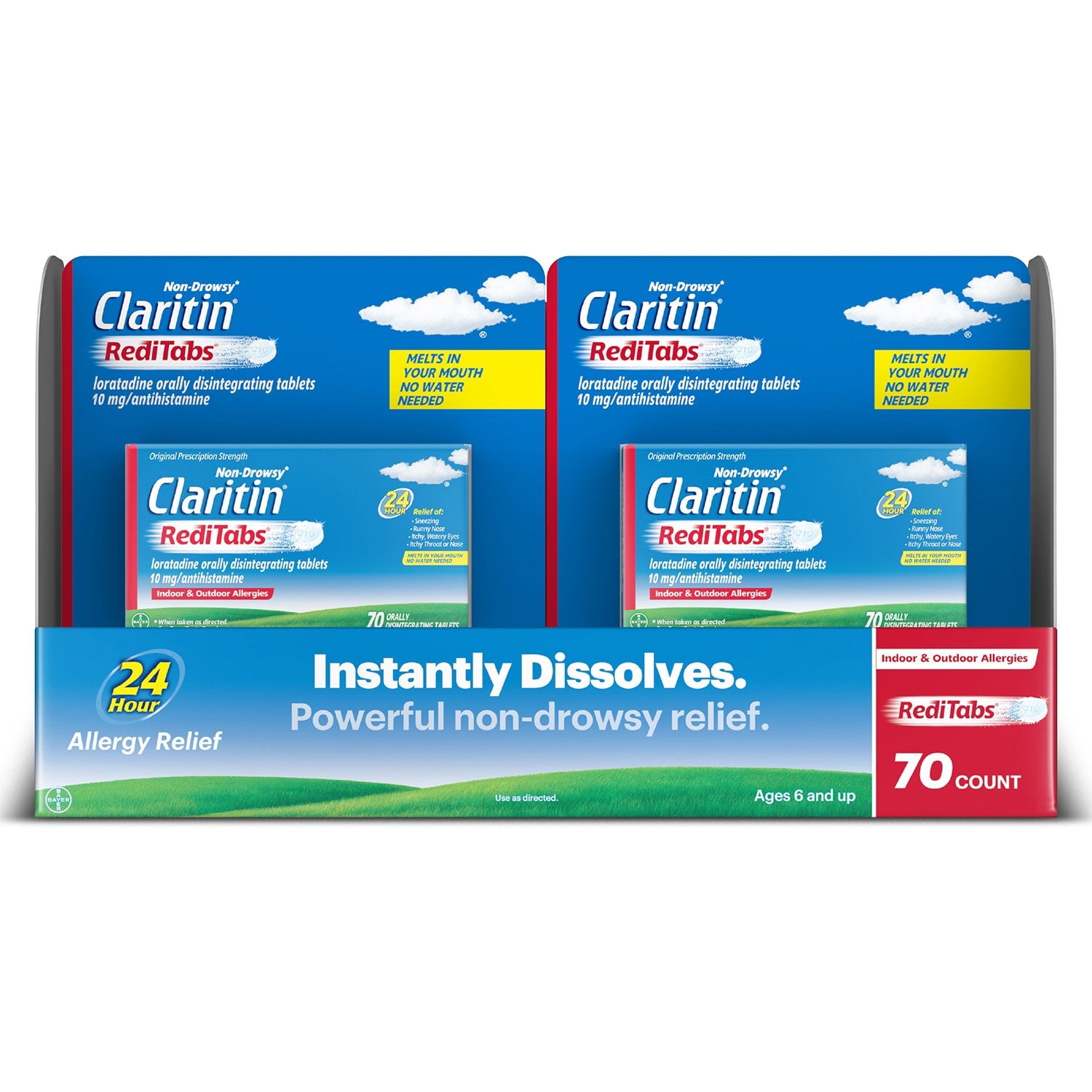 클래리틴 24시간 레디탭 70정 — 졸림 적은 알레르기 완화