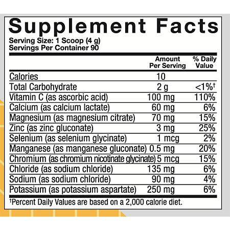 트루 애슬릿 밸런스드 하이드레이션 파우더 프룻 펀치 12.7 oz., 90 Servings – NSF 인증 전해질 포뮬러