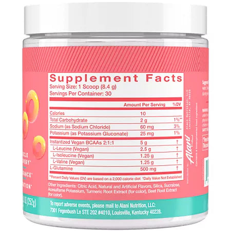 알라니 뉴 BCAA 사워 피치 링 8.8oz 30회분