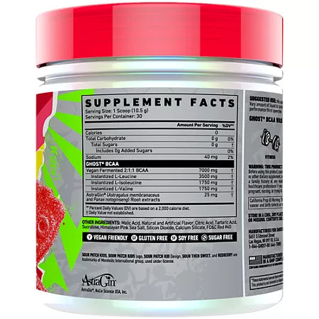 고스트 BCAA 사워 패치 키즈 레드베리 11.1oz 30회분