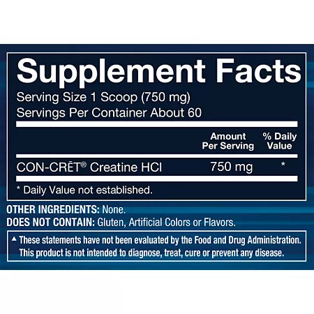 BodyTech Creatine HCl Powder – Highly Water-Soluble & Bioavailable – Unflavored (1.58 oz./60 Servings)
