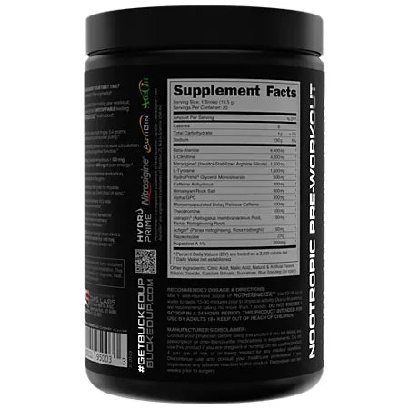 벅드업 마더 버커 프리워크아웃 로켓 팝 13.8oz 20회분