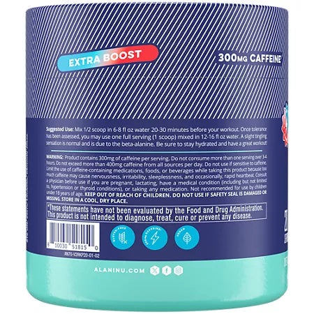 알라니 뉴 프리워크아웃 엑스트라 부스트 로켓 팝 13.8oz 30회분