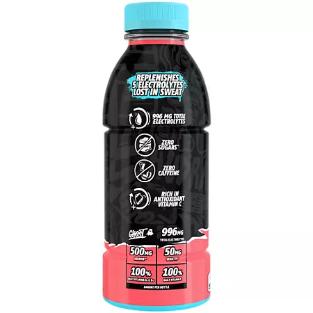 고스트 하이드레이션 드링크 키위 스트로베리 16.9 fl. oz., 12 pk. – 전해질 기반 수분 보충 음료