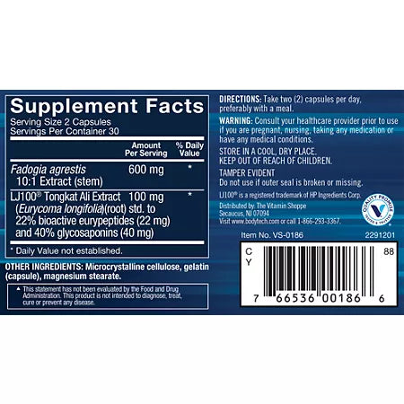 바디텍 파도지아 + 롱잭 60 캡슐 – 건강한 테스토스테론 수치를 위한 허브 블렌드