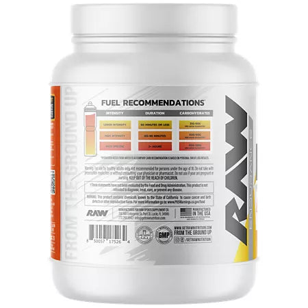 RAW 퓨얼 프리미엄 엔듀런스 포뮬러 오렌지 57.28 oz., 60 Servings – 지구력 중심의 전해질·퍼포먼스 파우더