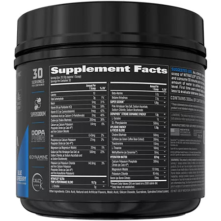 GAT 스포츠 니트라 플렉스 울트라 프리워크아웃 블루 라즈베리 21.5oz 30회분