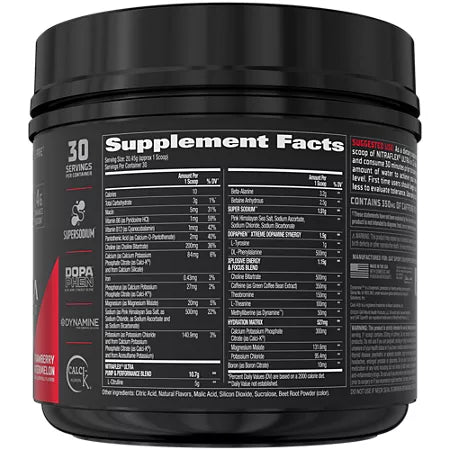 GAT 스포츠 니트라 플렉스 울트라 프리워크아웃 스트로베리 워터멜론 21.6oz 30회분