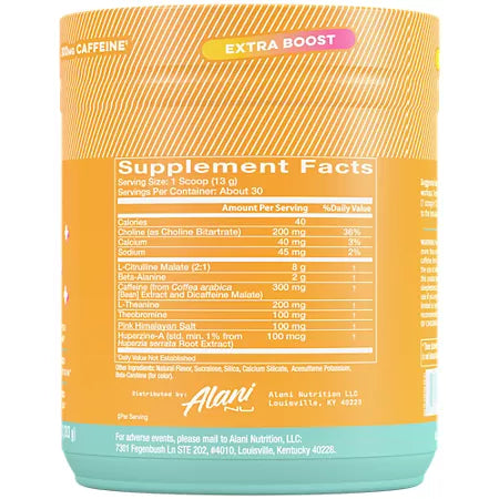 알라니 뉴 프리워크아웃 엑스트라 부스트 파라다이스 스월 13.8oz 30회분
