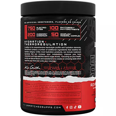 언매치드 일렉트라 슈레드 레몬 라임 셔벗 14.11 oz., 50 Servings – 전해질 기반 하이드레이션 파우더