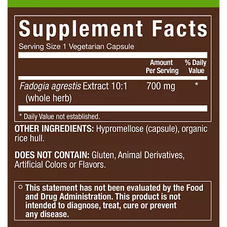 Plnt Fadogia Agrestis – Full Spectrum – Testosterone and Men’s Health Support (60 Vegetarian Capsules)