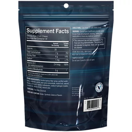 BodyTech Creatine Soft Chews - Helps Build Muscle and Strength – Strawberry Burst (90 Soft Chews)