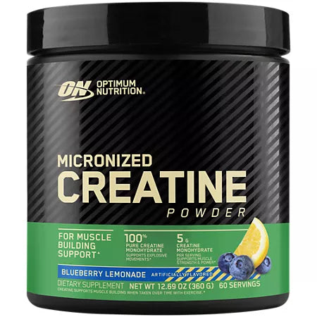 Optimum Nutrition Micronized Creatine Monohydrate Powder – Blueberry Lemonade (12.69 Oz / 60 Servings)