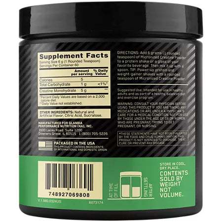 Optimum Nutrition Micronized Creatine Monohydrate Powder – Blueberry Lemonade (12.69 Oz / 60 Servings)