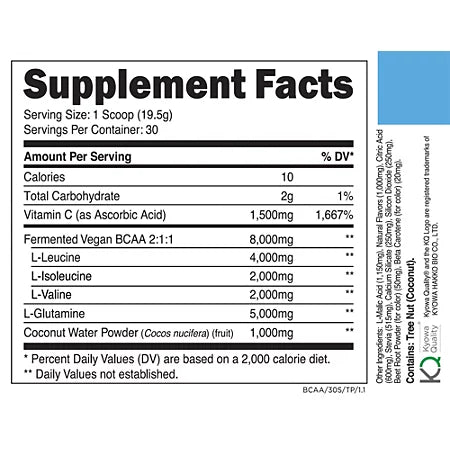 트랜스페어런트 랩스 BCAA 글루타민 트로피컬 펀치 30회분