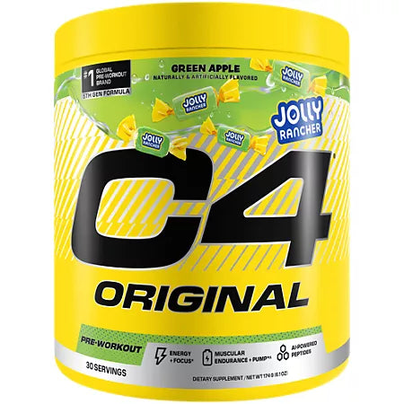셀루코어 C4 오리지널 프리워크아웃 졸리 랜처 그린 애플 6.1oz 30회분