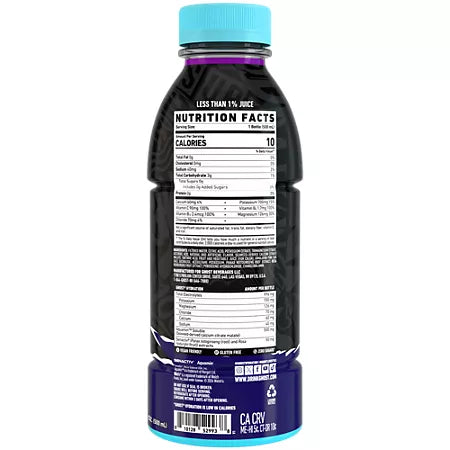고스트 하이드레이션 드링크 웰치스 그레이프 16.9oz × 12캔 – 포도 맛 전해질 음료로 수분 보충 지원