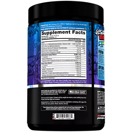 프로섭스 닥터 지킬 나이트메어 스팀프리 프리워크아웃 블루 라즈 1lb 1.25oz 30회분