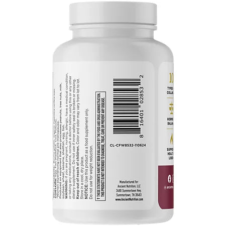 에인션트 뉴트리션 여성용 테스토스테론 서포트 + 콜라겐 90 캡슐 – 여성 활력과 에너지 관리를 위한 복합 포뮬러