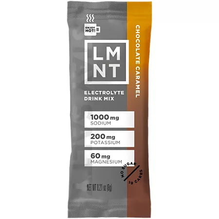 LMNT Zero-Sugar Electrolyte Drink Mix - Chocolate Caramel (30 Stick Packs)